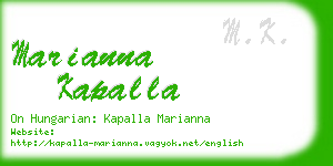 marianna kapalla business card